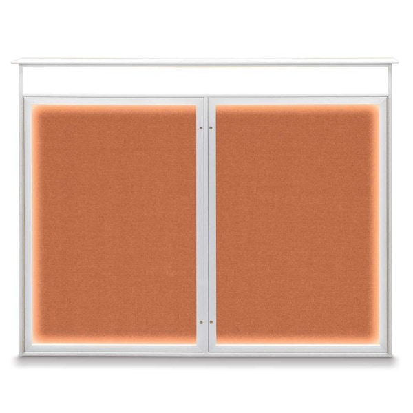 United Visual Products Double Door Enclosed Indoor Letterboard UV1126-BRONZE-HUNGRN - main